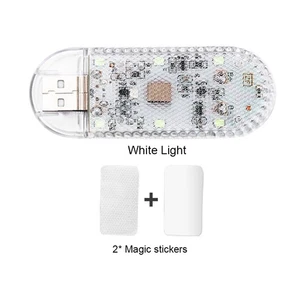 Car Lights Touch Flashing Lamps White USB LED Mini Interior Wireless Lighting - Picture 1 of 17