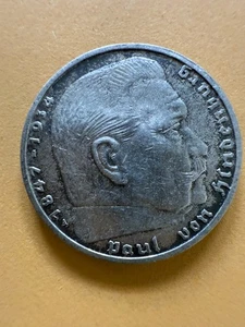 GERMANY 1939 Silver . 625 Coin 2 MARK’s ME8904 - Picture 1 of 3