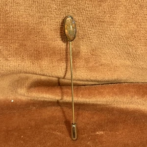 Vintage Sterling Silver Opal Stick Pin For Hat-Scarf-Lapel- 3” - Picture 1 of 6