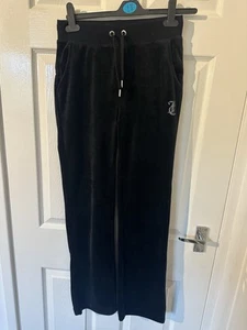 Juicy Couture Black Velour Joggers Size xs Women’s - Picture 1 of 4