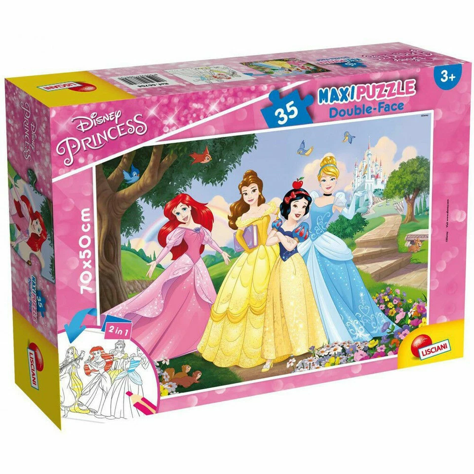 Lisciani Merchandising Principesse Disney - Puzzle Double-face Supermaxi 35
