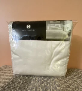 Hotel Collection Frame White Comforter Cover Front Rayon Polyester Linen Blend @ - Picture 1 of 5