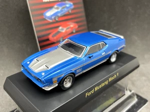 Kyosho 1/64 USA collection1 Ford Mustang Mach1 Blue Diecast car model 31E1 - Picture 1 of 5