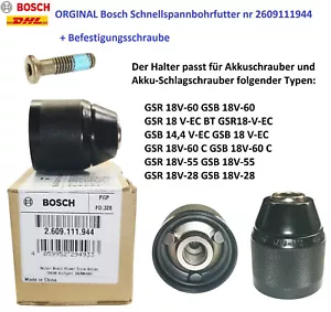 Bosch Schnellspannbohrfutter GSR-GSB 18V-60 C 18V-28 18V-55 14,4 V-EC 18 V-EC - Bild 1 von 11