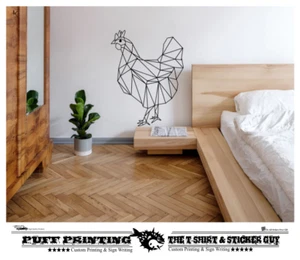 Geometrische Huhn Wandkunst Dekoration Aufkleber Abziehbilder Van Zuhause Schlafzimmer Küche - Bild 1 von 3