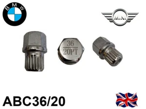 BMW Mini Security Master Locking Wheel Nut Key Bolt C36 ABC 36 20 Spline - Picture 1 of 1