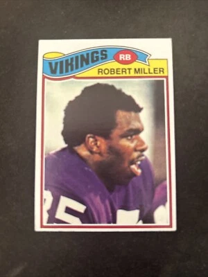 1977 Topps Rookie RC Card #191 Robert Miller Minnesota Vikings ExNm Free Ship! - Image 1 of 3