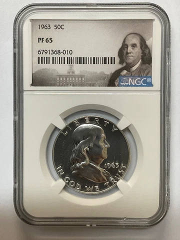 1963 FRANKLIN HALF DOLLAR 50C NGC PF 65 6791368-010 Cover