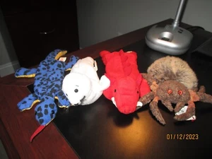 4 TY BEANIE BABYS SEAMORE, GRUNT, HAIRY AND LIZZY NO HANG TAG RARE - Bild 1 von 1