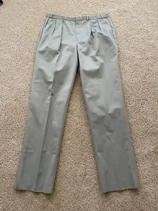 Men's Slacks Pants Pleated Front 44" Waist Tall Unhemmed Storm Gray Unbranded - Picture 1 of 9