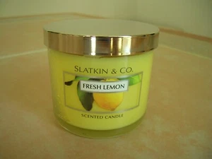Slatkin Candle FRESH LEMON 1 wick NEVER USED 4 oz 30 hours Bath & Body Works - Picture 1 of 7