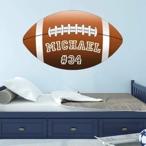 VWAQ Football Wall Decal Custom Name Personalize Sports Teams VWAQ-BL1 - Picture 1 of 5