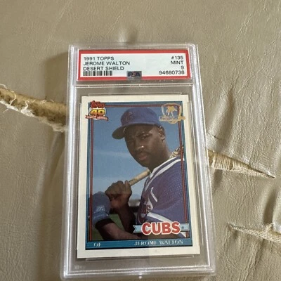 1991 Topps Desert Shield #135 JEROME WALTON PSA 9 CUBS - Image 1 of 2