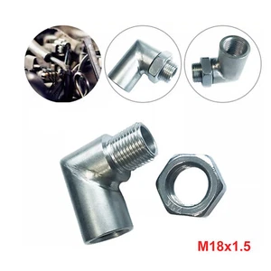 M18x1.5mm 90° DEGREE ADJUSTABLE LAMBDA O2 OXYGEN SENSOR BOSS EXTENDER SPACER - Picture 1 of 9