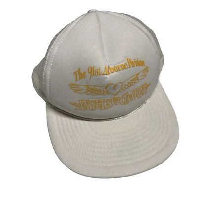 Gorra de camionero vintage años 90 SnapBack Ejército 91ª División Aerotransportada Arte corazón blanco Foto 1 de 4