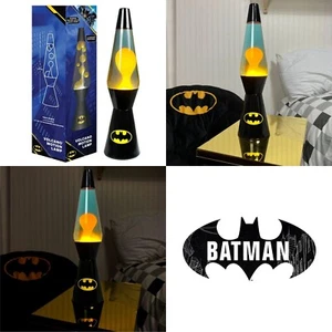Batman 16" Lava Motion Volcano Lamp, Yellow Wax in Black Liquid Valentine Gift - Picture 1 of 6