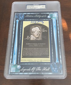 2012 LEGENDS OF THE HALL DOUG HARVEY HISTORIC AUTO PSA 9  9/100 WITH BOX