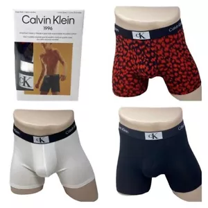SLIP BOXER CALVIN KLEIN UOMO CONFEZIONE 3 (X-LARGE) 1996 NUOVO CON ETICHETTE NB3529-909 - Foto 1 di 4