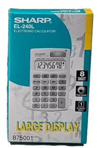 Sharp EL-240L Calcolatrice portatile elettronica a doppia potenza Ampio display - Foto 1 di 4