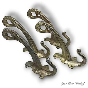 Vintage Metallguss 4 Haken Aufhänger Eichel Endstück - Bild 1 von 2