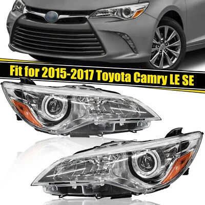 Headlights For 2015 2016 2017 Toyota Camry LE SE XLE XSE Projector Headlamp Pair - Image 1 of 4