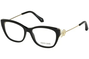 Roberto Cavalli Focagnano RC 5051 Black & Gold 001 Eyeglasses Frame 51-15-130 RX - Picture 1 of 4