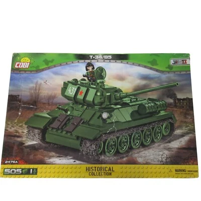 COBI Historical Collection WWII T-34/85 505 Pcs Building Set # 2476A OPENED BOX - Image 1 of 4