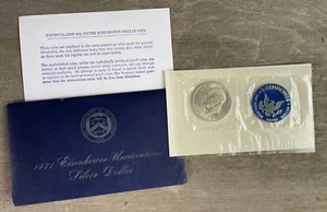 Dólar de plata S Eisenhower 1971 - BU brillante sin circular - paquete azul - OGP - Imagen 1 de 7