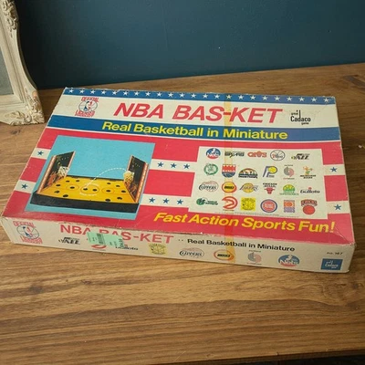 Vtg NBA Bas-ket Cadaco Basketball Game Board Game - Image 1 of 4