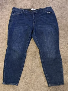 Sonoma Jeans Women's Plus Size 22W Straight Leg Blue Stretch Denim Comfort - Picture 1 of 7