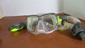 US DIVERS Gray & Yellow SNORKEL & MASK - Picture 1 of 3
