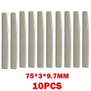 10x Sillín de hueso para guitarra acústica YAMAHA FG 75x3x9,7 mm puente de tuerca Luthier NUEVO - Imagen 1 de 13
