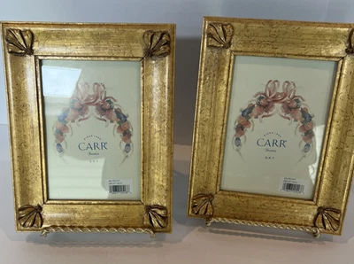 Marcos de 2 carros para mesa o pared de madera dorada 5X7 PICTURE NUEVO EN CAJA 8X10 en general Foto 1 de 2