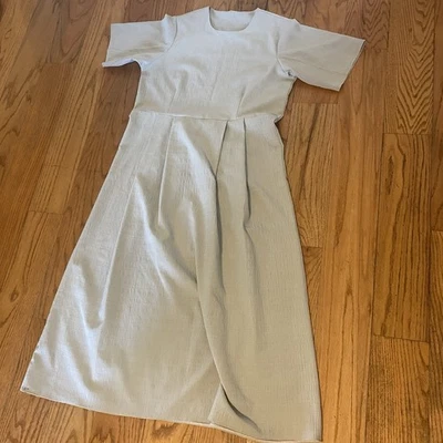 Vestido Amish Menonita 40” Busto/38” Cintura Modesto Hecho a Mano Verde Pullover Sin Capa Foto 1 de 4