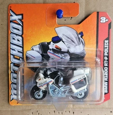MATCHBOX 2012 - BMW R1200 RTP POLICE [WHITE BLACK] NEAR MINT VHTF CARD GOOD  - Image 1 of 4