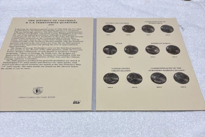 THE DISTRICT OF COLUMBIA & U.S. TERRITORIES QUARTER PROGRAM 2009 - COMPLETE SET - Image 1 of 2