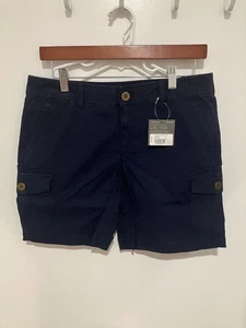 Eddie Bauer Women's Adventurer Stretch Shorts, Navy, Size 6 Petite, NWT - Picture 1 of 3