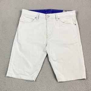 DIESEL Thoshort Men's Size 34 Slim Fit Light Wash White Denim Jean Shorts EUC - Picture 1 of 9