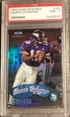 1999 Fleer Mystique DAUNTE CULPEPPER #/2999 Rookie PSA 9 Mint #105 Minnesota  - Image 1 of 2