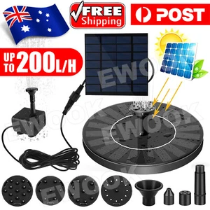Bird Bath Floating Solar Fountain Pump Water Panel Power Kit Pool Garden Pond AU - Picture 1 of 11
