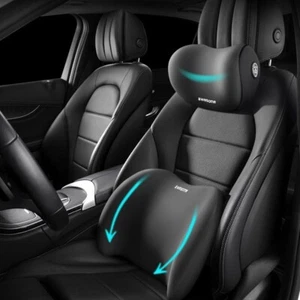 Car Lumbar Support Pillow and Car Neck Pillow Kit, Ergonomic Car Seat Headrest - Picture 1 of 9