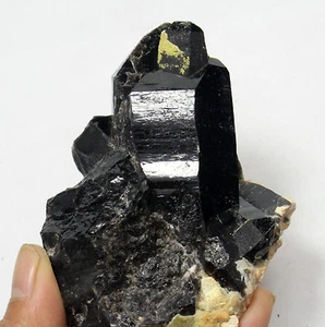 225g Rare Natural Tibetan Black Backbone Crystal Cluster Specimen - Picture 1 of 12