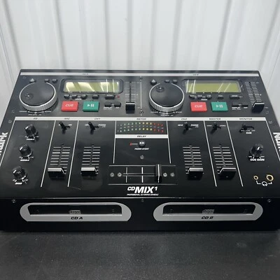 NUMARK CD MIX 1 DJ 2-DISC CD PLAYER/MIXER AS-IS READ DESCRIPTION!!!!!!!!!!!!!!!! - Image 1 of 4