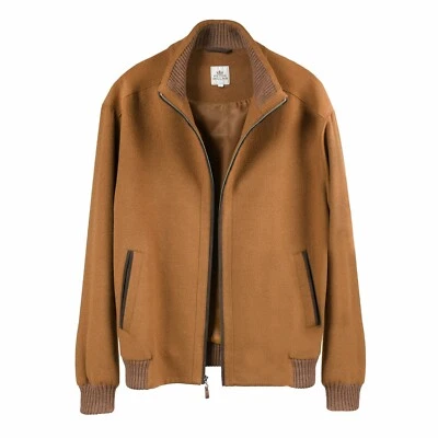 PETER MILLAR Men's •Patrick• Wool/Cashmere Water-Resistant Bomber Jacket Size L - Image 1 of 4