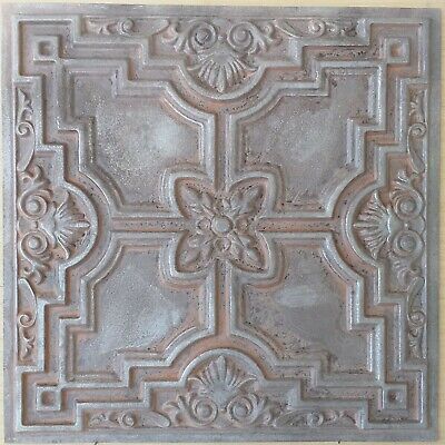 2x2 Ceiling Tile Faux Tin Weathered Iron Decor Wall Panels PL16 10pcs/lot • 149.90$
