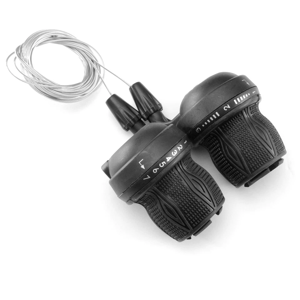 Twist Grip 21 Speed Gear Shifter Set Grip shifting Gear Levers with Cables - Image 1 of 1