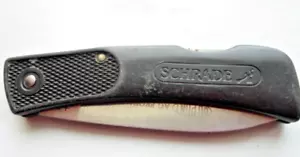 Schrade USA SP3 Pocket Knife Lock Blade AD Logo on it "DU PONT, AG PRODUCTS" - Picture 1 of 3