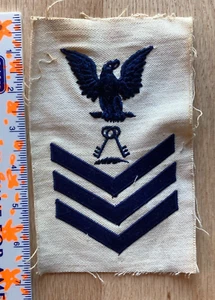 US Navy USN Commissary Man 1st Class Rate patch Right Arm on white - Picture 1 of 3