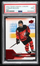 2022 Upper Deck Team Canada Juniors Men's U-20 Red Foil Connor Bedard PSA 9 MINT