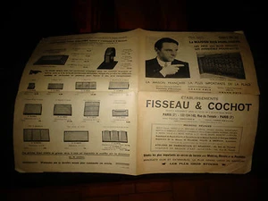 Dépliant Ets Fisseau & Cochot Paris Accessoire Ecrin Montre Ancienne Horlogerie - Photo 1/2